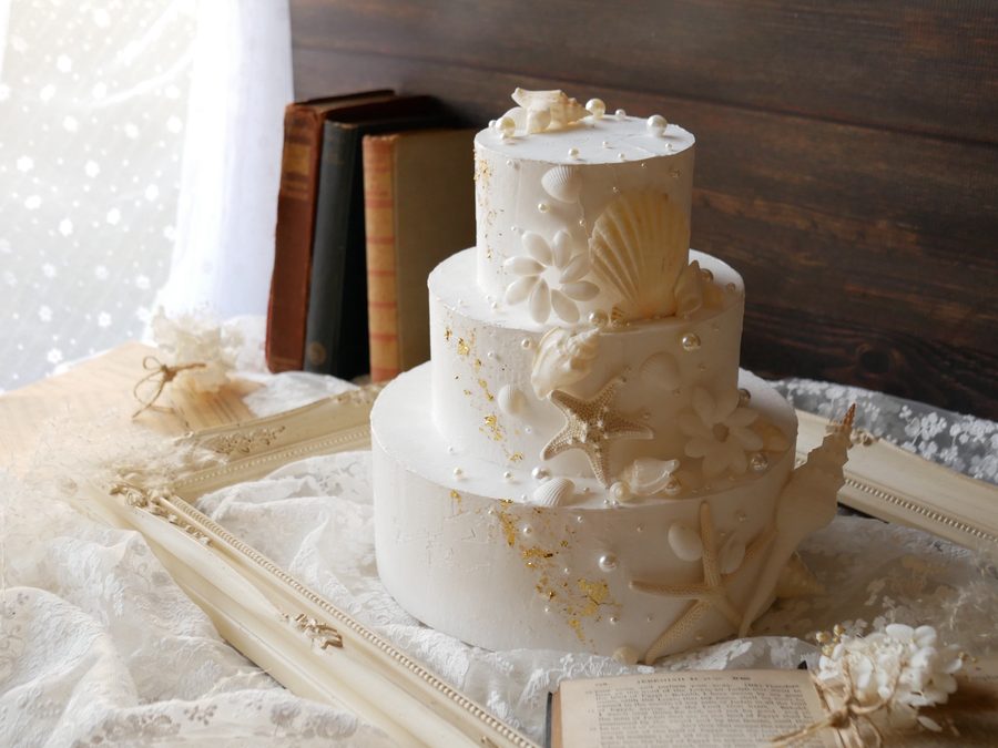 ウエディング用クレイケーキ制作例
