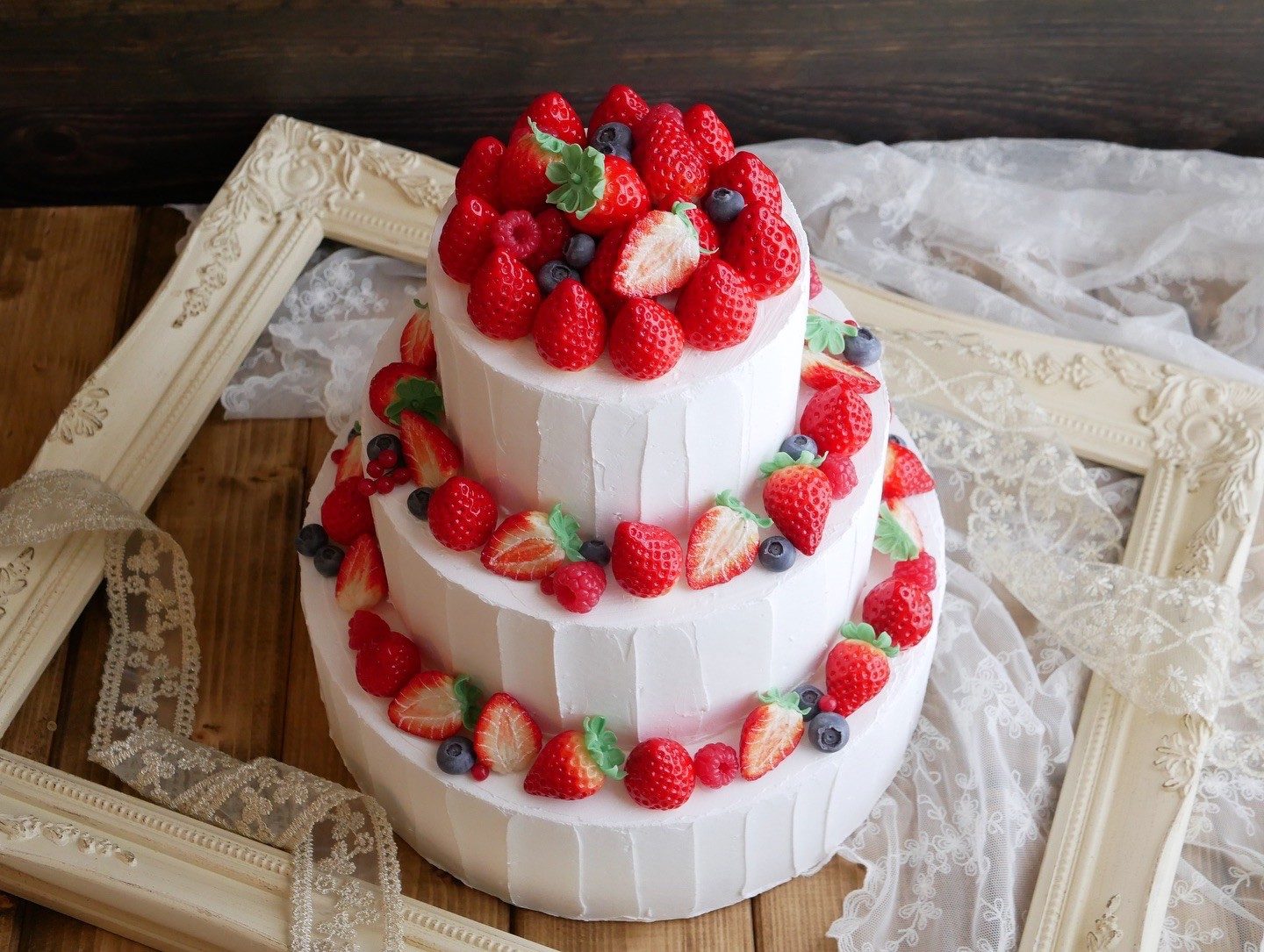 ウエディングクレイケーキ|結婚式・前撮り撮影用フェイクケーキ